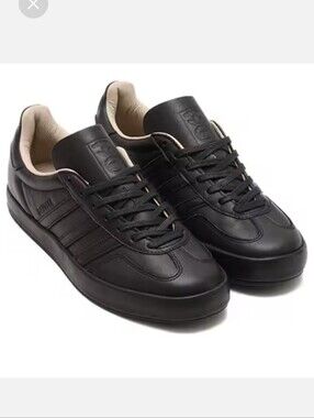 adidas Gazelle Indoor "Luxe Pack" All Black Leather Sneakers (JH5415)